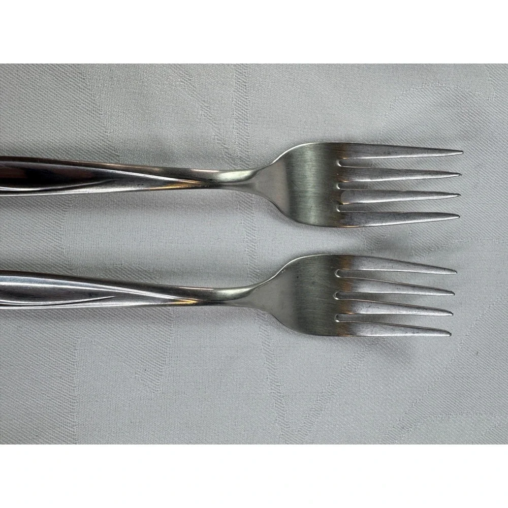 Rogers Cutlery Co Stainless USA Salad Forks Set of 2 Wheat Pattern 6 Inch